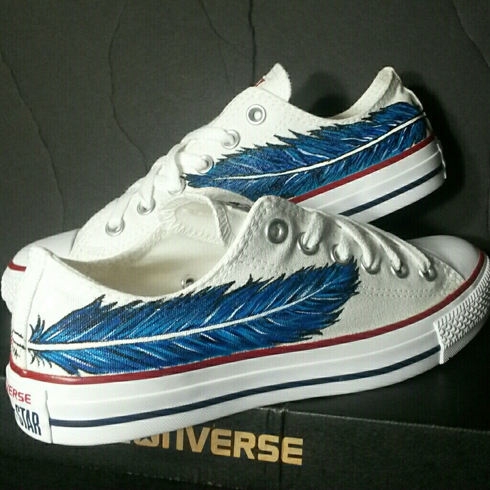 Hand painted Converse shoes